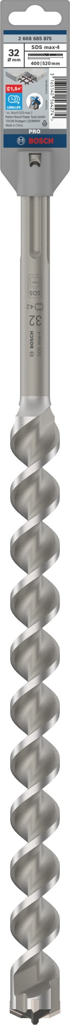 Broca para martillo PRO SDS max-4, 32 x 400 x 520 mm