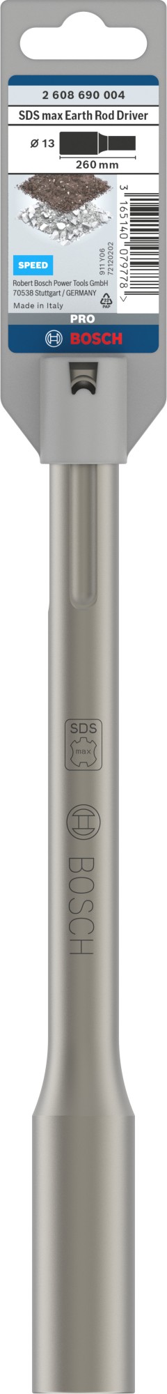 PRO SDS max Earth Rod Driver, 13 x 260 mm