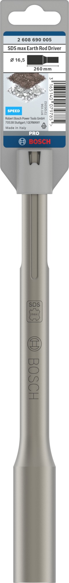 PRO SDS max Earth Rod Driver, 16,5 x 260 mm