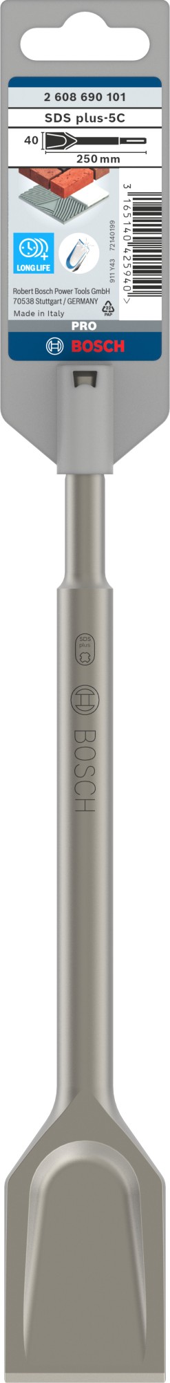 Cincel de pala PRO SDS plus-5C, 40 x 250 mm