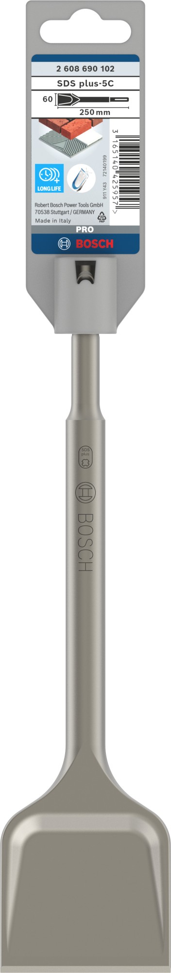 Cincel de pala PRO SDS plus-5C, 60 x 250 mm