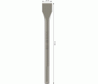 Cincel plano PRO SDS max-4C, 25 x 280 mm, 10 unidades