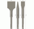 Set de cinceles PRO SDS plus-4C, puntero 140 mm, plano 20 x 140 mm, pala 40 x 140 mm, 3 unidades