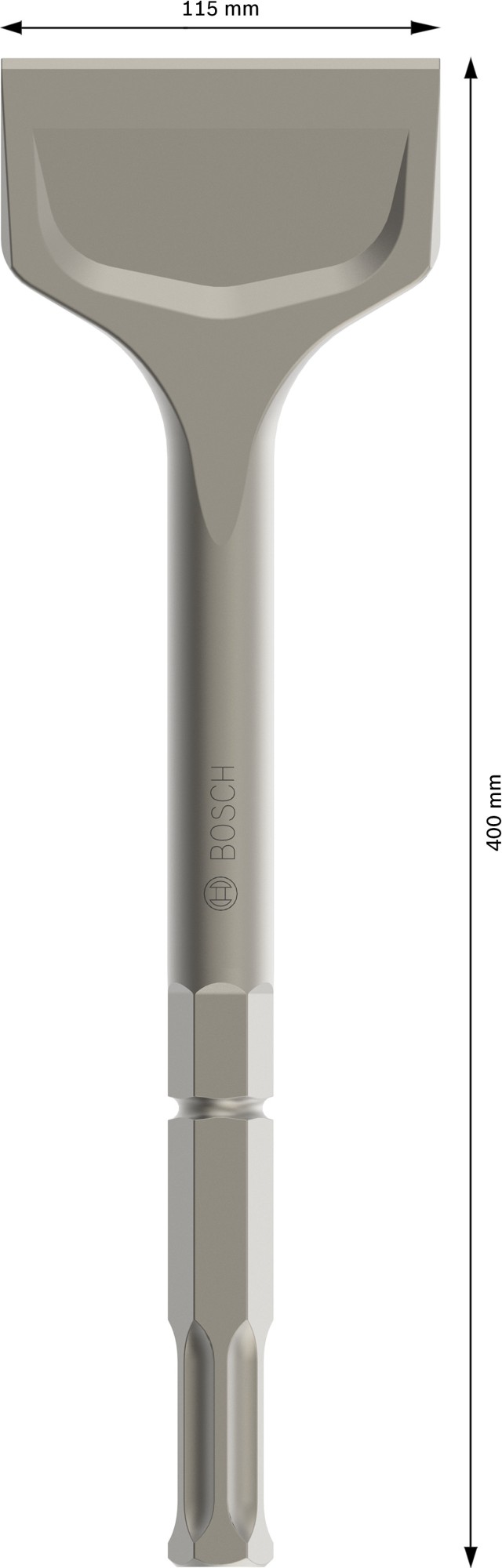 Cincel de pala PRO HEX 22-5C 115 x 400 mm