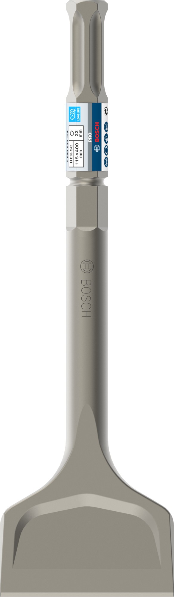 Cincel de pala PRO HEX 22-5C 115 x 400 mm