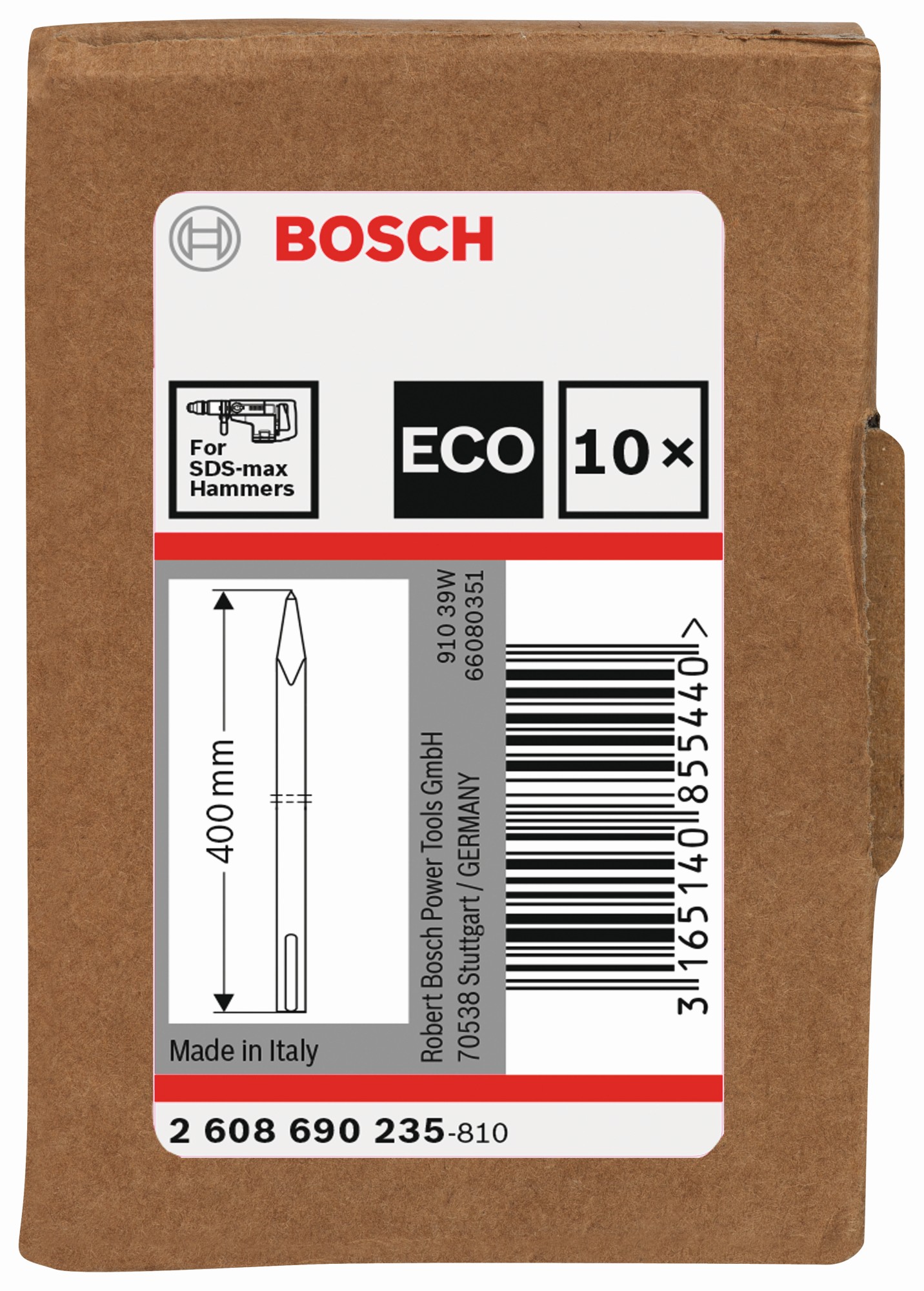 Juego de puntas SDS max de 400 mm, 10 unidades