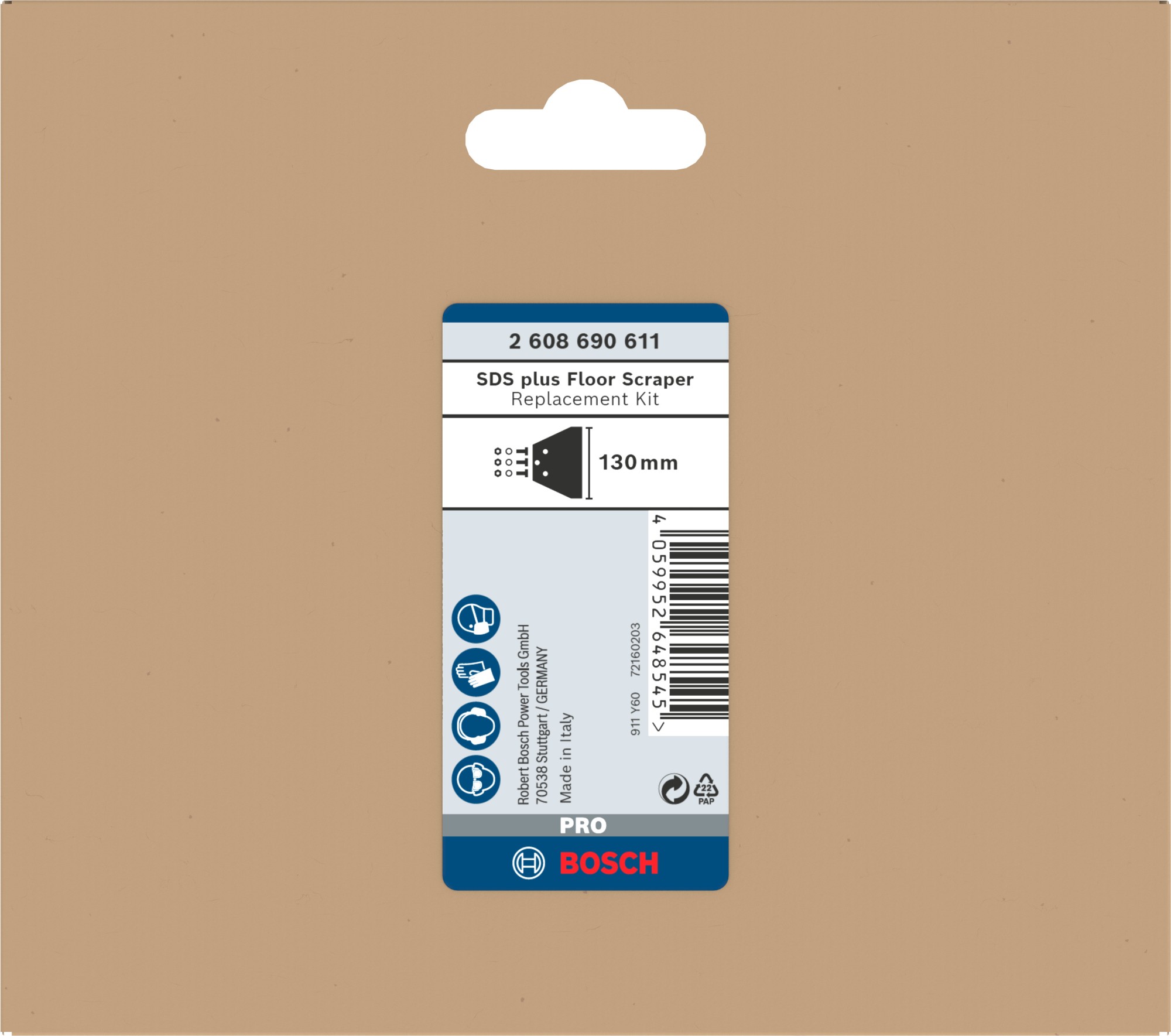 Set de repuesto de rascador de suelo PRO SDS plus, 130 mm