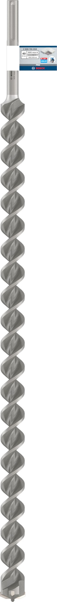Broca para martillo PRO SDS max-4, 40 x 800 x 920 mm