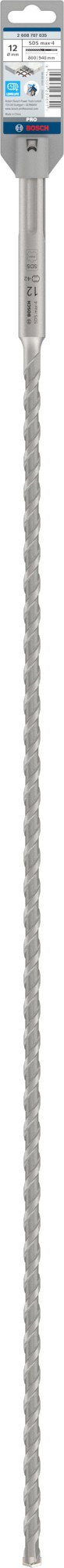Broca para martillo PRO SDS max-4, 12 x 800 x 940 mm