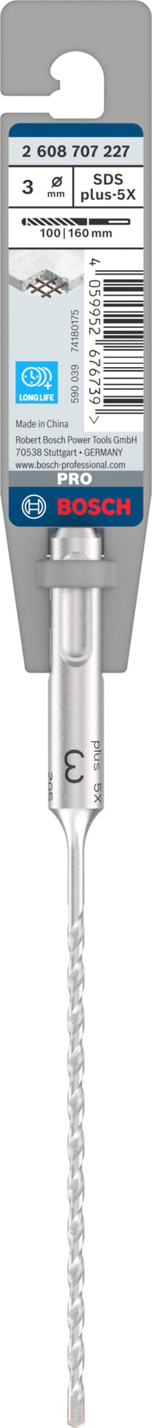 Broca para martillo PRO SDS plus-5X, 3 x 100 x 160 mm
