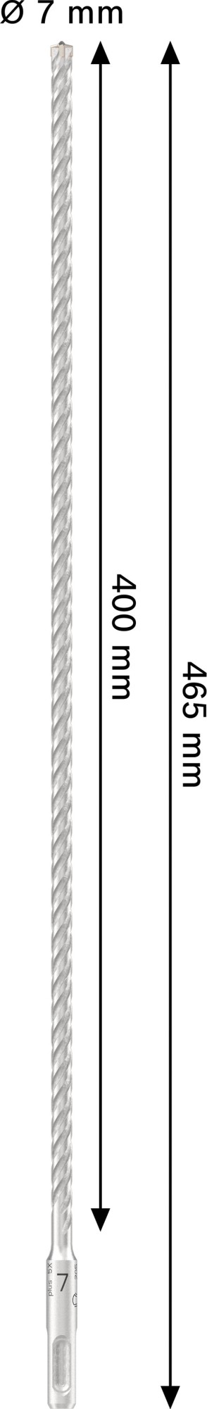 Broca para martillo PRO SDS plus-5X, 7 x 400 x 465 mm