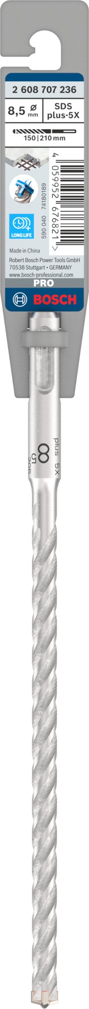Broca para martillo PRO SDS plus-5X, 8,5 x 150 x 215 mm