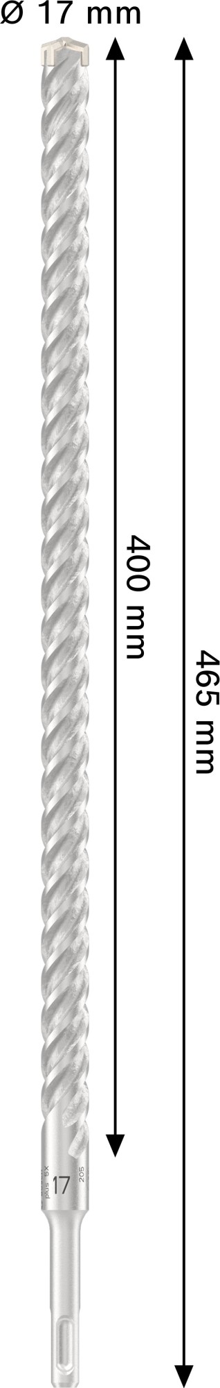 Broca para martillo PRO SDS plus-5X, 17 x 400 x 465 mm