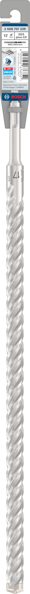 Broca para martillo PRO SDS plus-5X, 17 x 400 x 465 mm