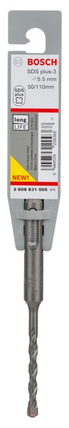 Brocas para martillos perforadores SDS plus-3. 5,5 x 50 x 110 mm
