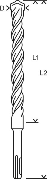 Brocas para martillos perforadores SDS plus-3. 5,5 x 50 x 110 mm