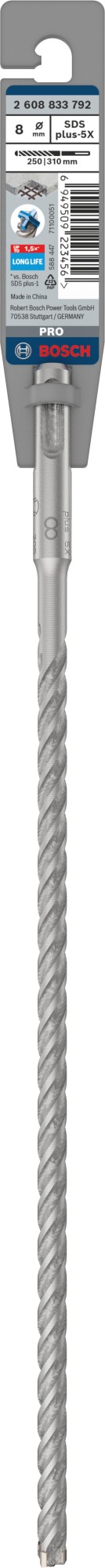 Broca para martillo PRO SDS plus-5X, 8 x 250 x 310 mm