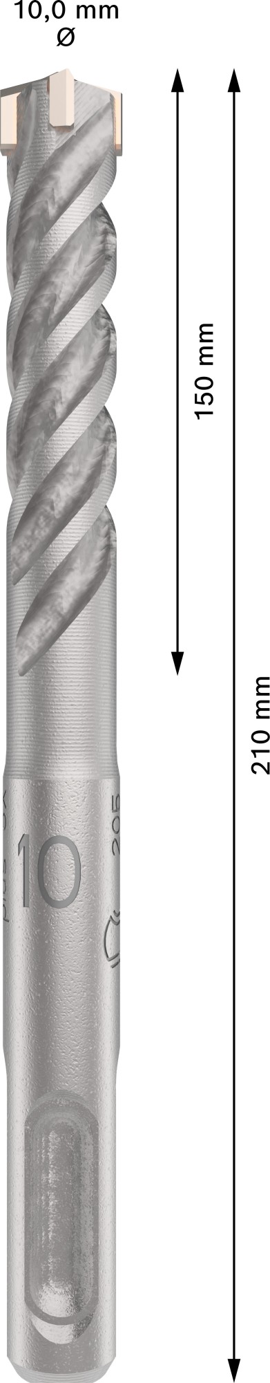 Broca para martillo PRO SDS plus-5X, 10 x 50 x 110 mm