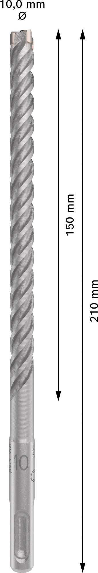 Broca para martillo PRO SDS plus-5X, 10 x 150 x 210 mm