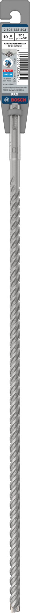 Broca para martillo PRO SDS plus-5X, 10 x 400 x 460 mm