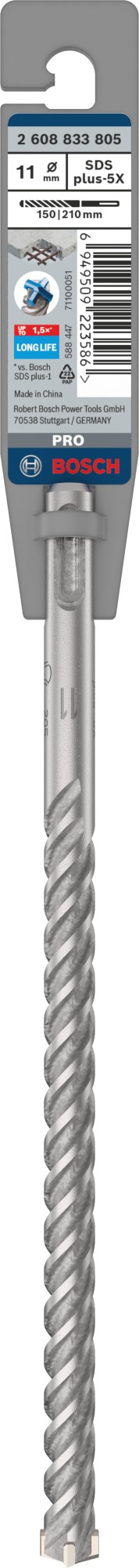 Broca para martillo PRO SDS plus-5X, 11 x 150 x 210 mm