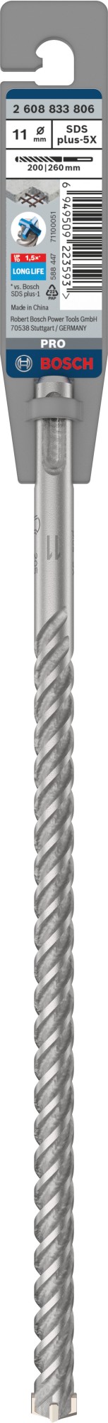 Broca para martillo PRO SDS plus-5X, 11 x 200 x 260 mm