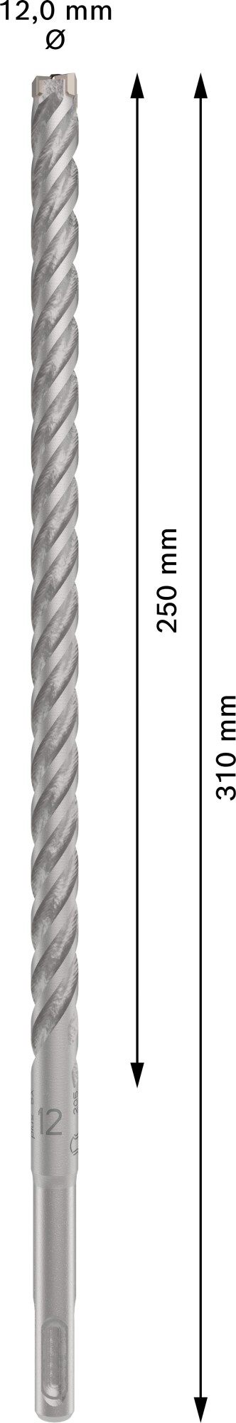 Broca para martillo PRO SDS plus-5X, 12 x 250 x 310 mm