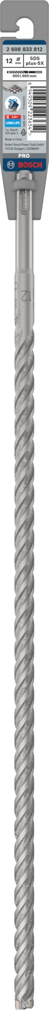 Broca para martillo PRO SDS plus-5X, 12 x 400 x 460 mm
