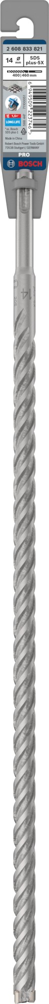 Broca para martillo PRO SDS plus-5X, 14 x 400 x 460 mm