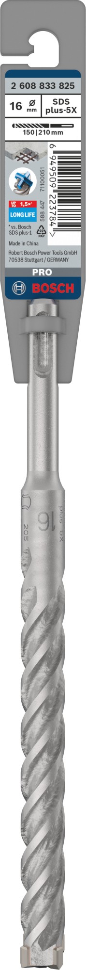Broca para martillo PRO SDS plus-5X, 16 x 150 x 210 mm