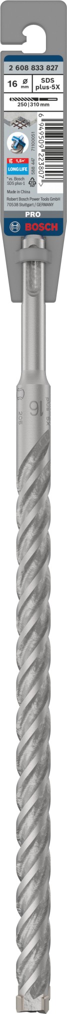 Broca para martillo PRO SDS plus-5X, 16 x 250 x 310 mm