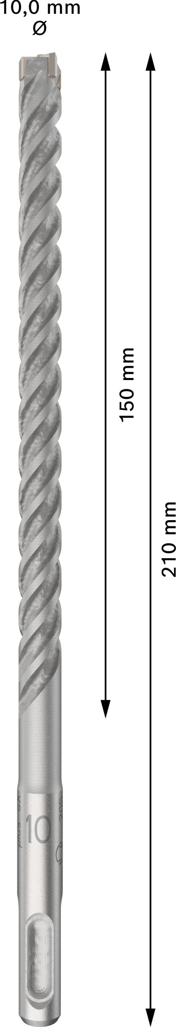 Broca para martillo PRO SDS plus-5X, 10 x 150 x 210 mm, 10 uds.