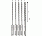 Set de brocas para martillo PRO SDS plus-5X, 6/6/8/8/10 mm, 5 uds.