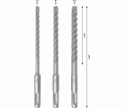Set de brocas para martillo PRO SDS plus-5X, 6/8/10 mm, 3 uds.