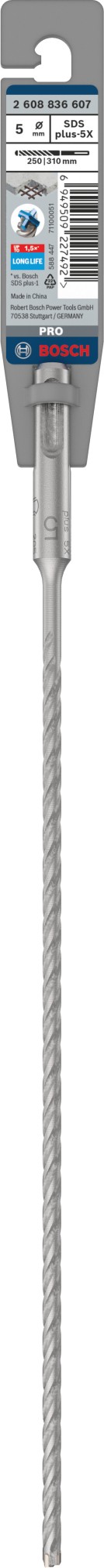 Broca para martillo PRO SDS plus-5X, 5 x 250 x 310 mm