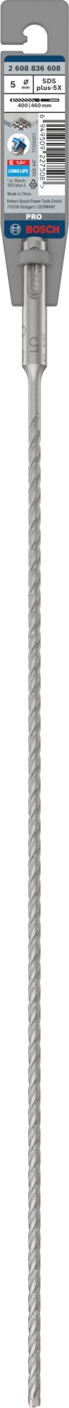 Broca para martillo PRO SDS plus-5X, 5 x 400 x 460 mm