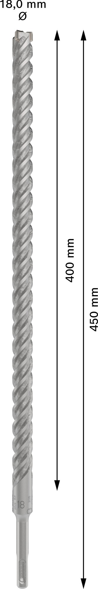 Broca para martillo PRO SDS plus-5X, 18 x 400 x 450 mm