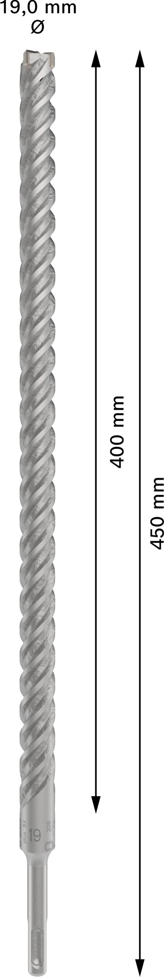 Broca para martillo PRO SDS plus-5X, 19 x 400 x 450 mm