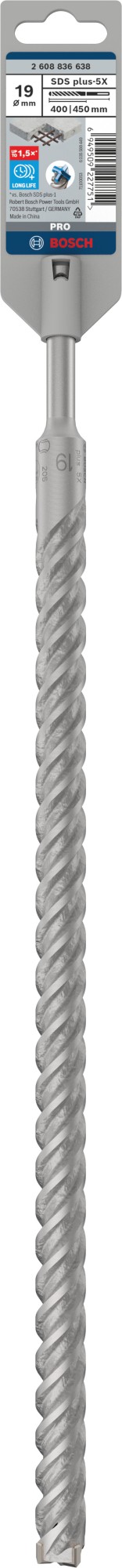 Broca para martillo PRO SDS plus-5X, 19 x 400 x 450 mm