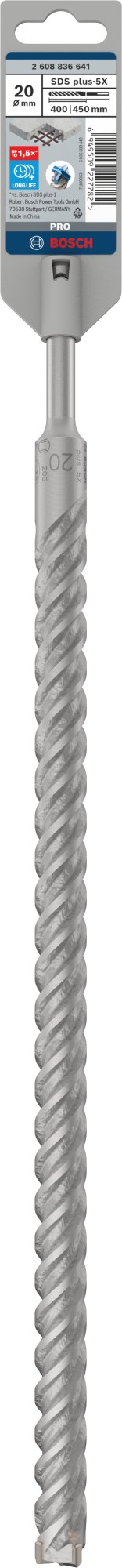 Broca para martillo PRO SDS plus-5X, 20 x 400 x 450 mm