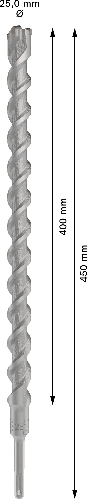 Broca para martillo PRO SDS plus-5X, 25 x 400 x 450 mm
