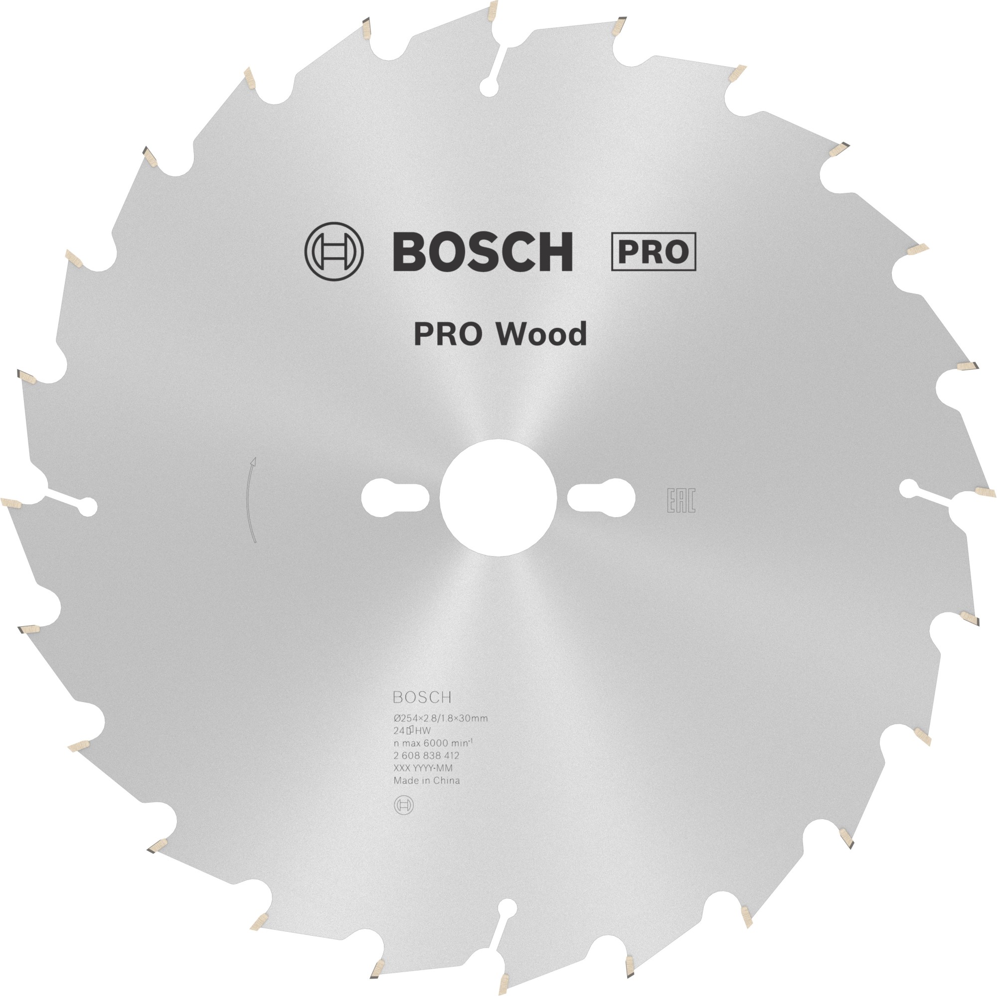 Hoja de sierra circular PRO Wood, 254 x 2,8 x 30 mm, T24