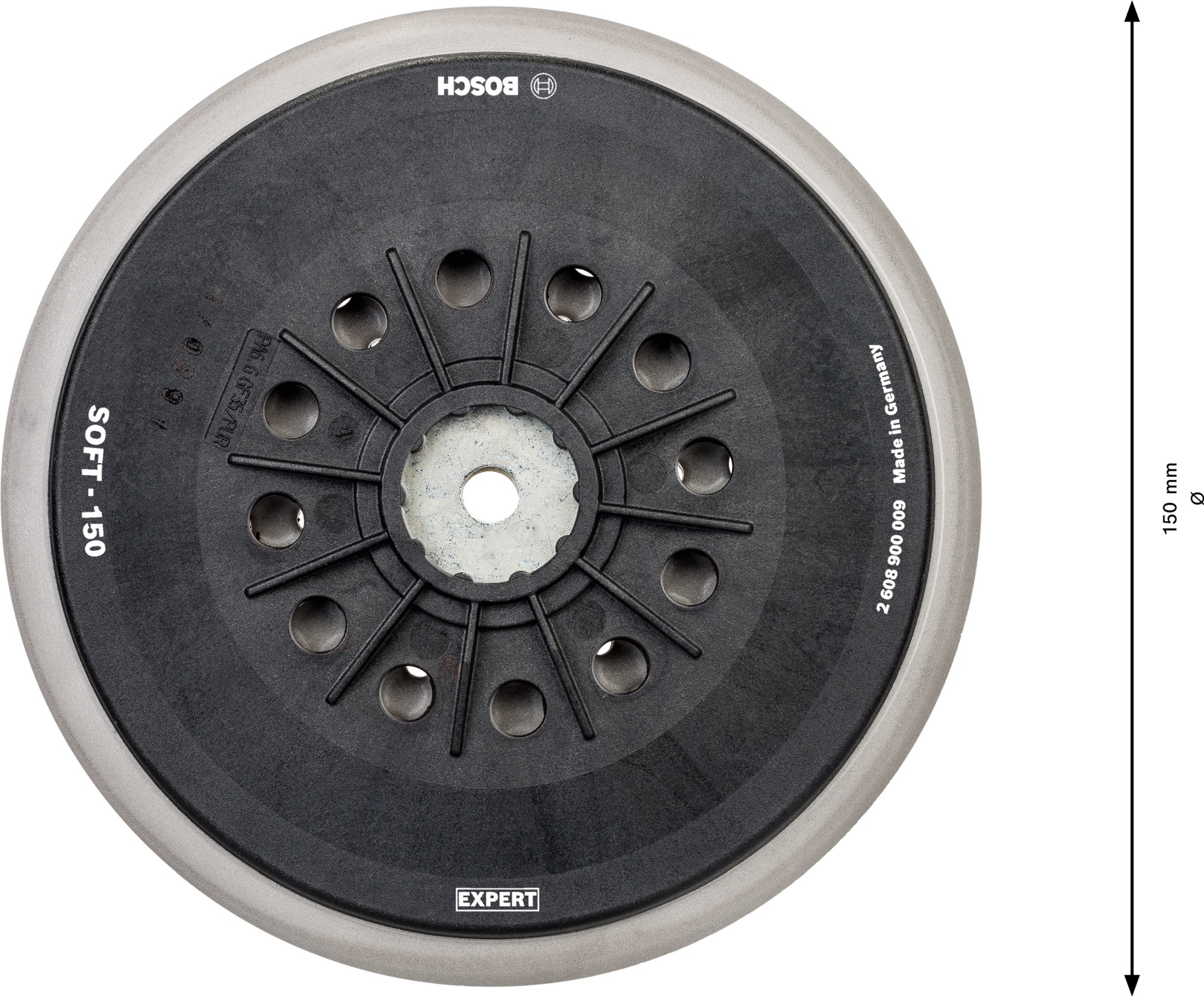 Plato de lija EXPERT Multihole para Bosch, 150 mm, blando