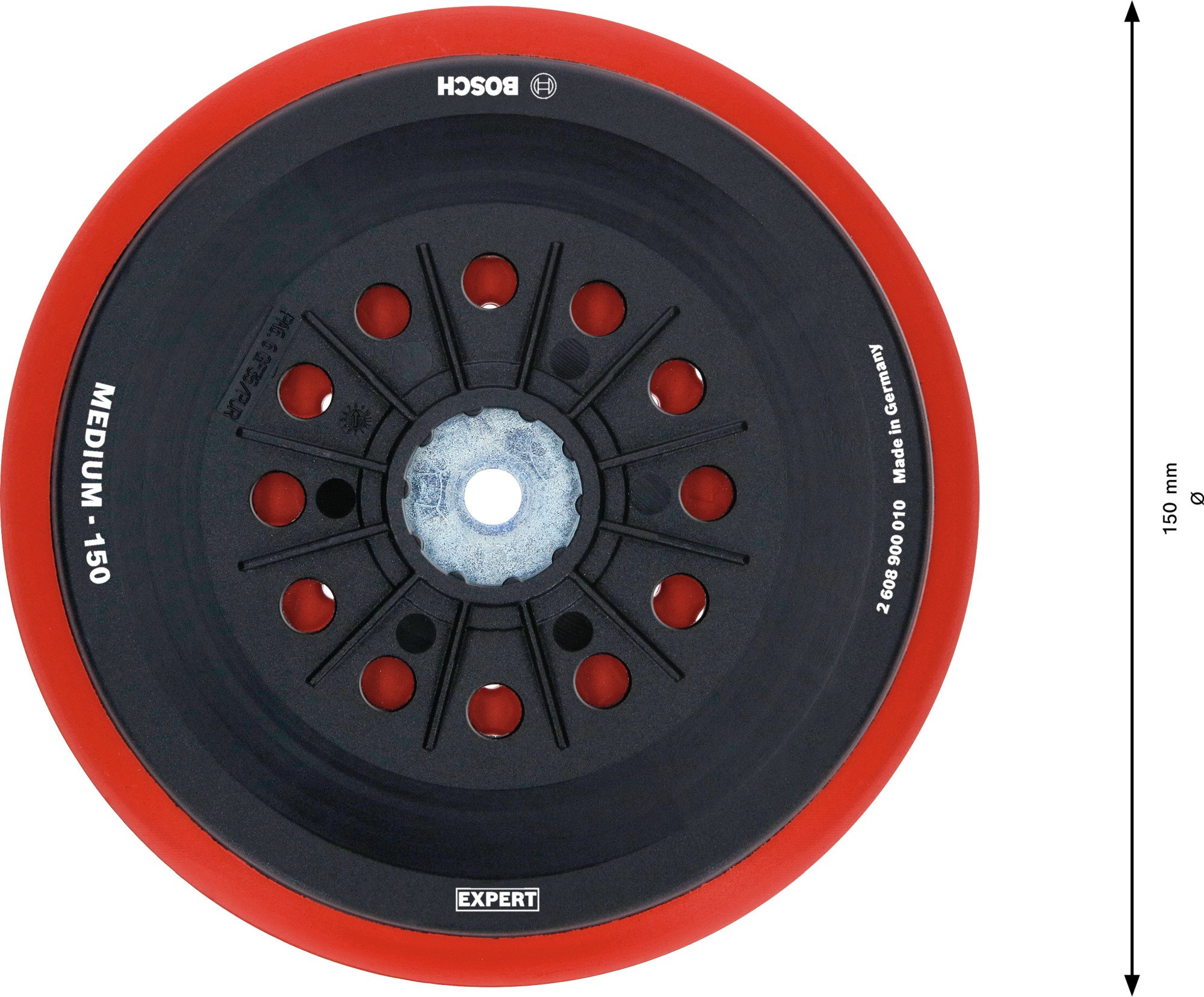 Plato de lija EXPERT Multihole para Bosch, 150 mm, medio