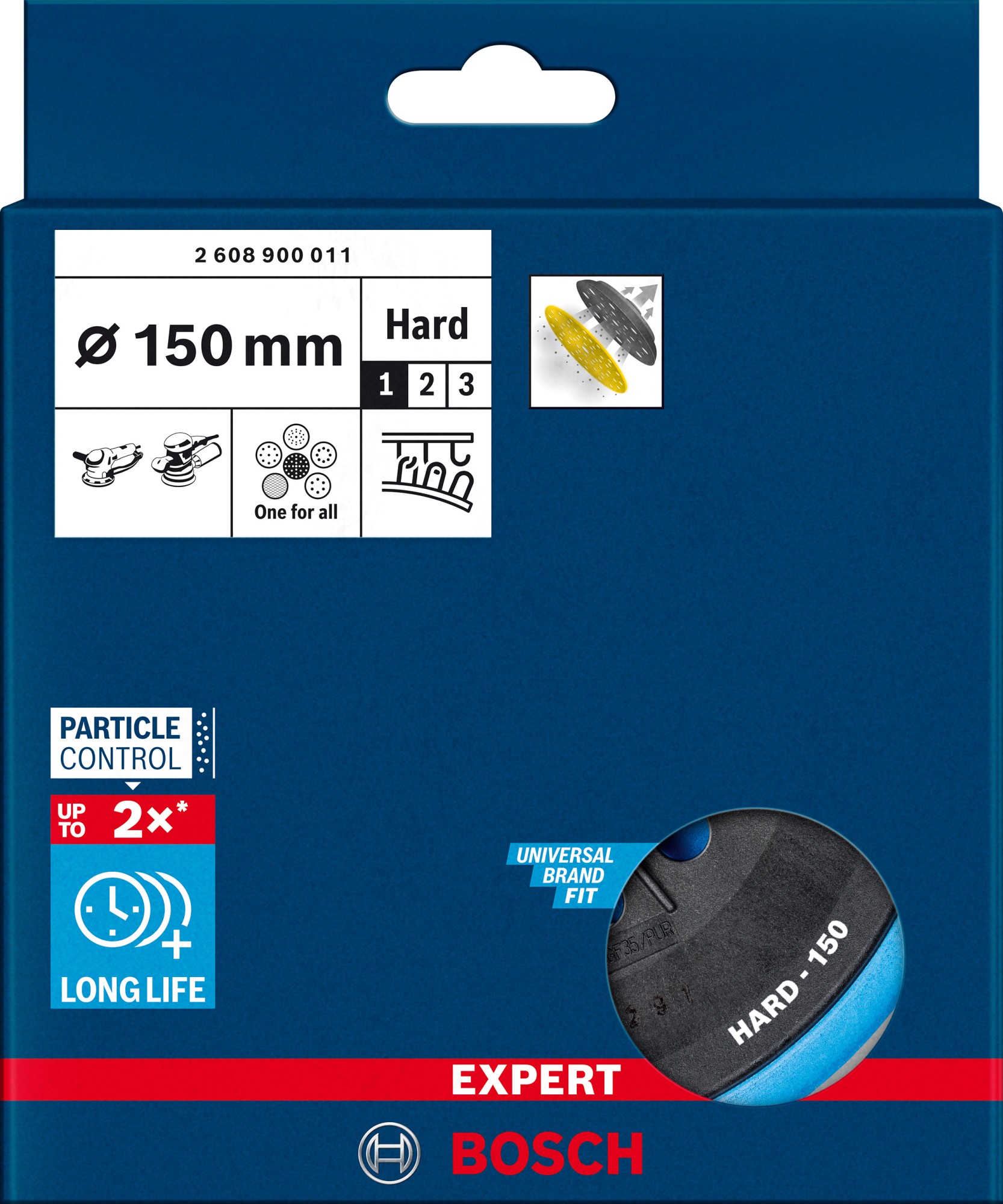 Plato de lija EXPERT Multihole para Bosch, 150 mm, duro