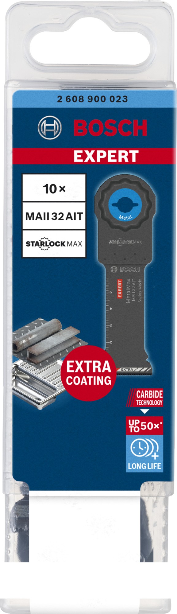 10 hojas de multiherramienta EXPERT MetalMax MAII 32 AIT de 70 x 32 mm