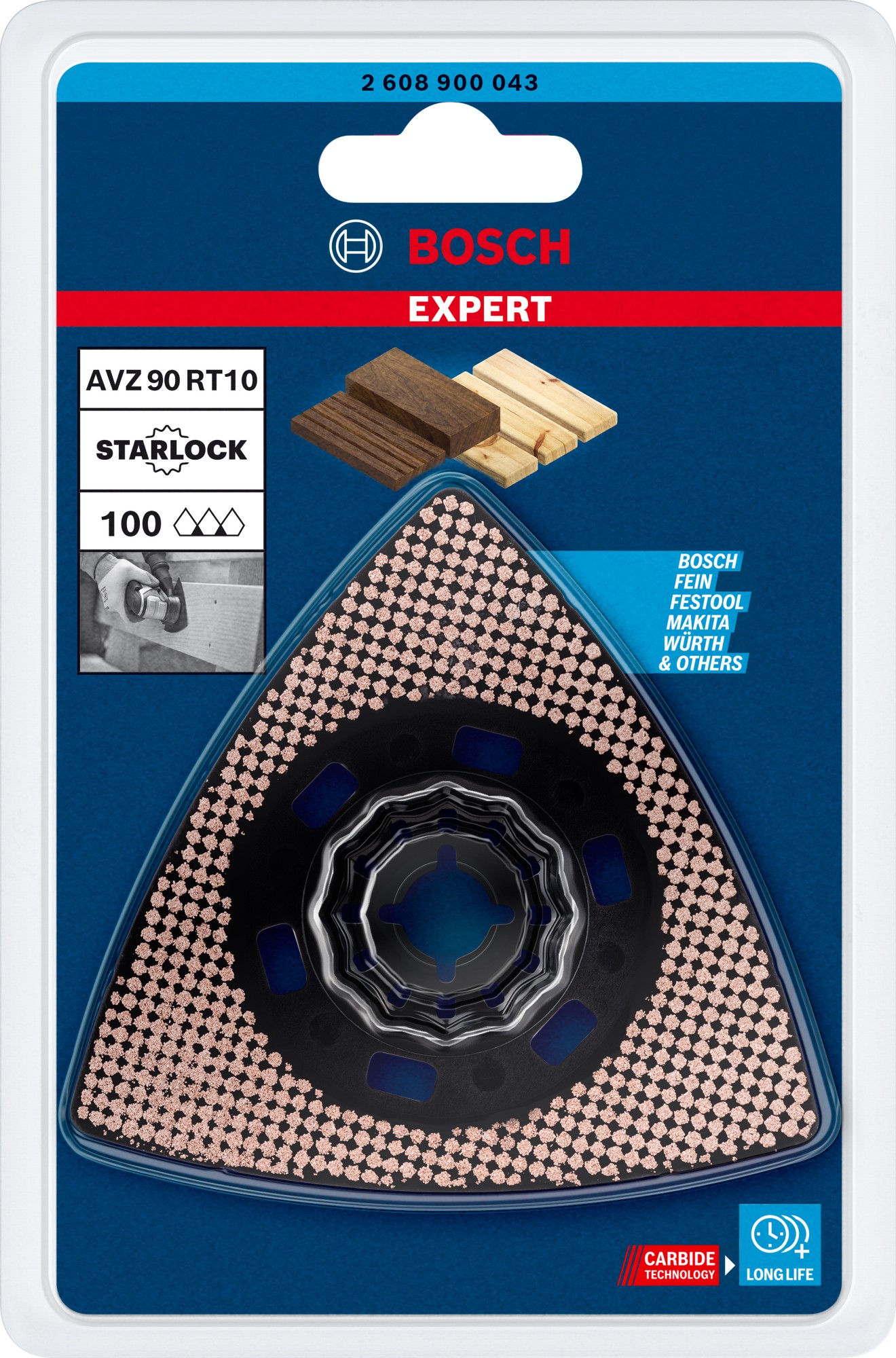 Hoja de multiherramienta EXPERT Sanding Plate AVZ 90 RT10, 90 mm