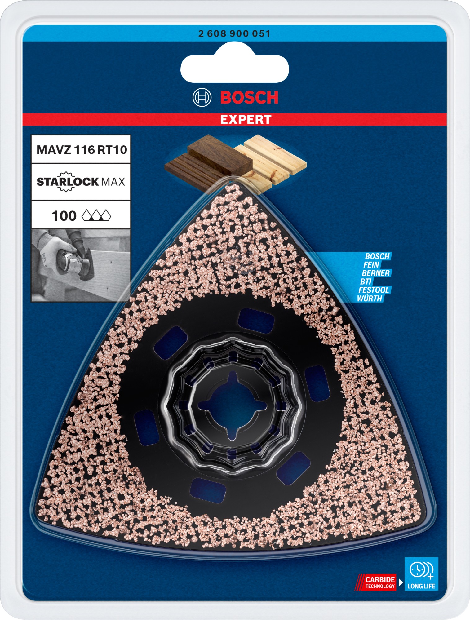 Hoja de multiherramienta EXPERT Sanding Plate MAVZ 116 RT10, 116 mm