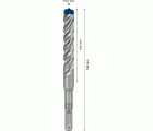 Broca para martillo EXPERT SDS plus-7X de 15 x 100 x 165 mm