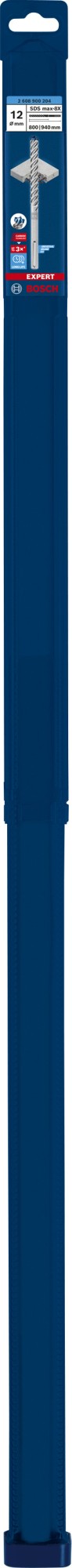 Broca para martillo EXPERT SDS max-8X de 12 x 800 x 940 mm